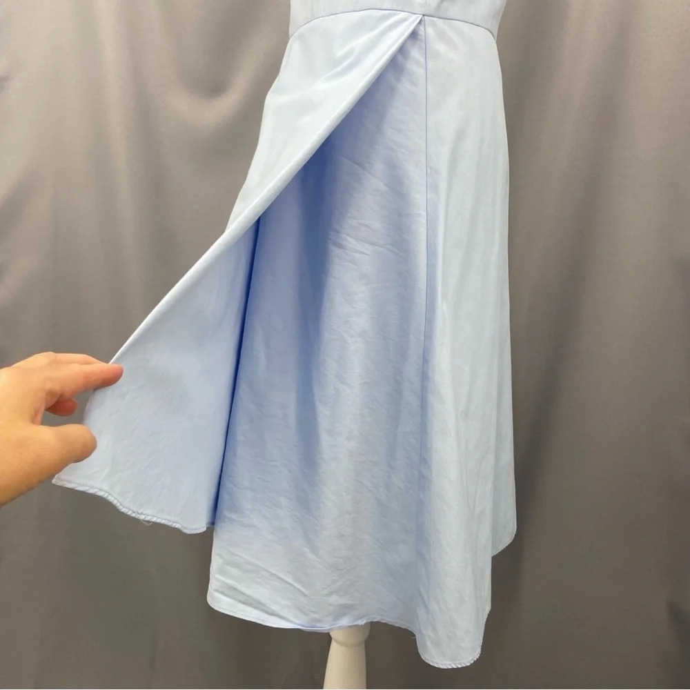 J.O.A. Sleeveless Baby‎ Blue Asymmetrical Faux Wrap Dress Size Medium - Picture 5 of 9